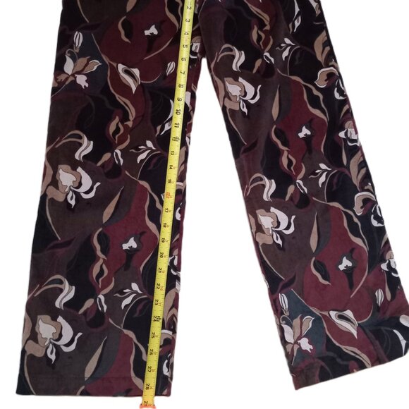 Citizen Women's HiRise Wide Leg Pants Floral Fall Psychedelic Look Artsy Size XS - Picture 6 of 8